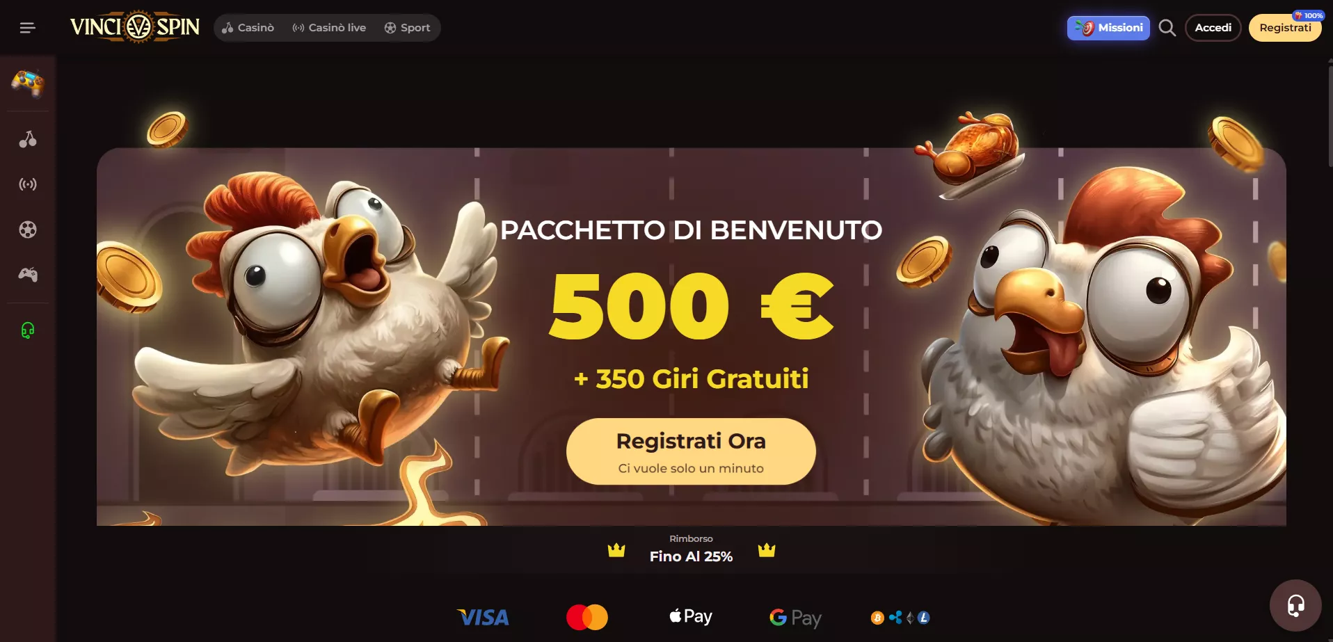 Vincispin Pagina principale